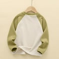 thumbnail image 6 of Lopecy-Sta Children's Long Sleeved Shirts for 3-13 Years Boys Girls Shirts Long Sleeve Cotton Color Block Raglan Sleeve Crewneck Baseball Tops Tees for Kids, 6 of 9