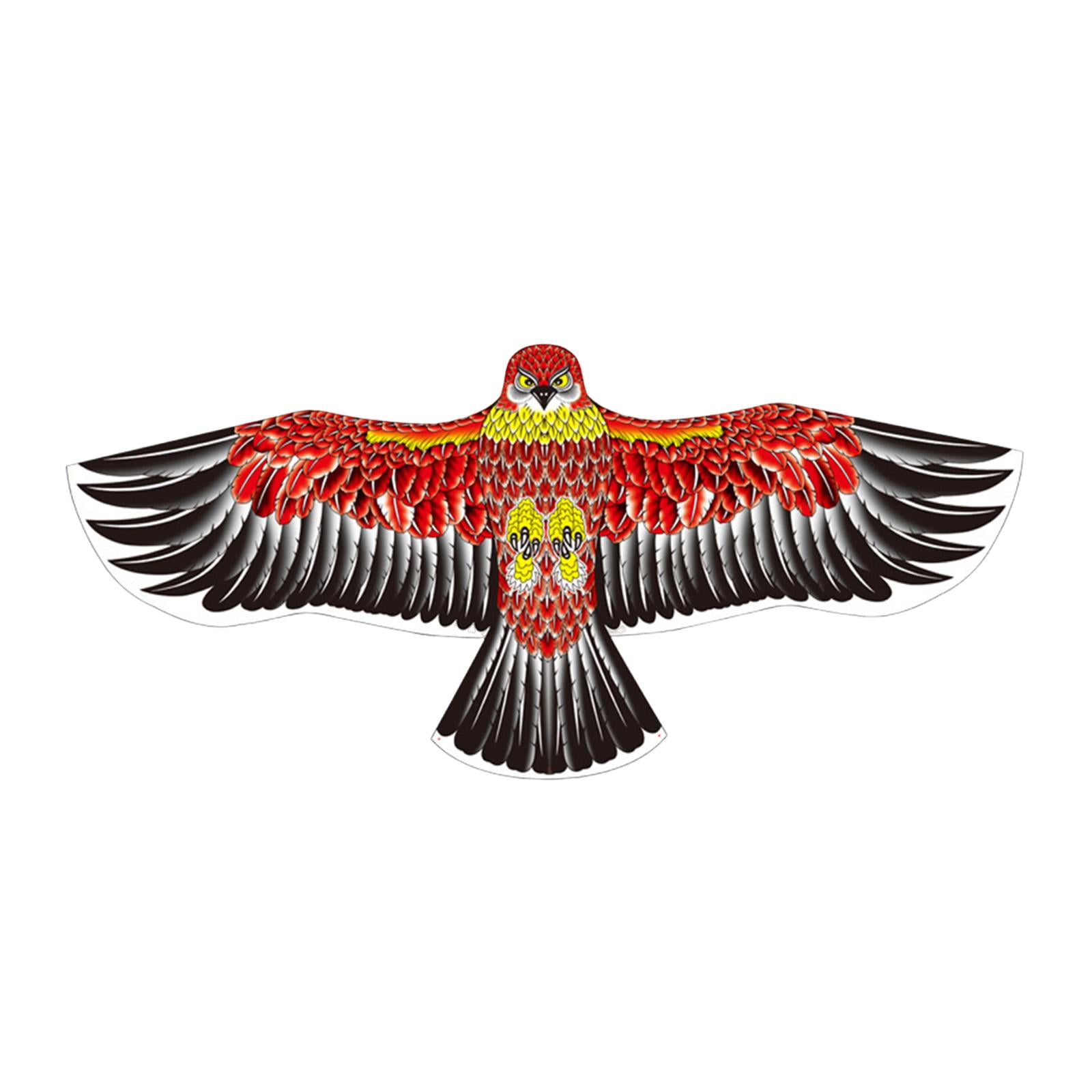 LeeQinersw 65" Eagle Flying Kite, Adults Kids Play Toy, Outdoor Activities Park Family Game Beige Red