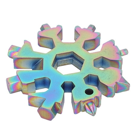 18-in-1 Snowflake Multitool High Carbon Steel Octagonal Snowflake Wrench Compact Portable Outdoor Products for Cycling and Daily Households