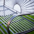 thumbnail image 2 of XBrand 44.5"L Iron Sun-Patterned Seat for Two Indoor/Outdoor Rocking Bench, Durable Patio Rocking Bench, Black, 2 of 6