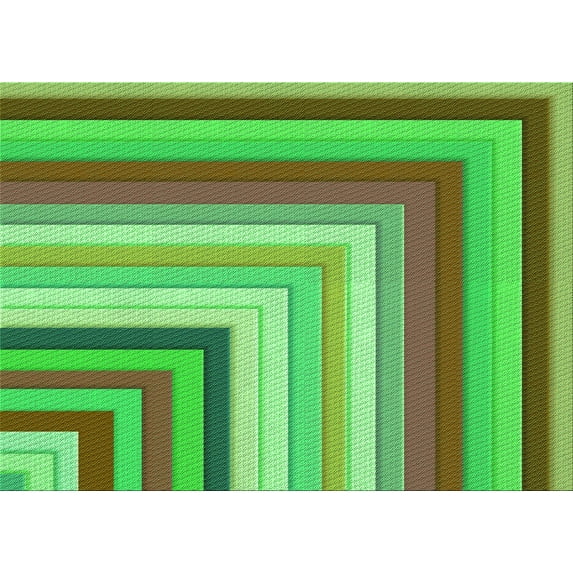 Ahgly Company Indoor Rectangle Patterned Fern Green Area Rugs, 2' x 3'