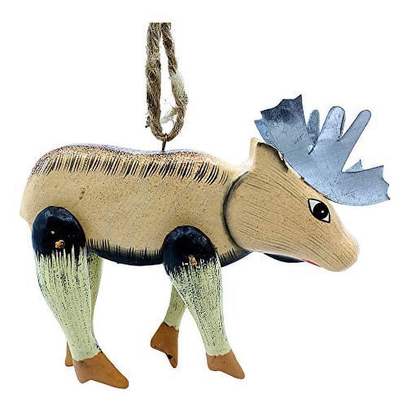 Elk 3D Christmas Tree Ornament - Hand Carved