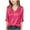 Hot Pink, variant on Shirts for Girls V Neck 3/4 Sleeve Tshirt Summer Fashion Casual Loose Pullover Tops Kids Clothes Girls Size 4-15