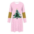 thumbnail image 6 of FDGIU Women's Christmas Sleep Dress, Long Sleeve Comfy Soft Nightie, Round Neck Tshirt Dress Casual House Dress, 6 of 6