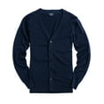 thumbnail image 2 of Matchstick Men's Basic Long Sleeve V Neck Cardigan Cotton Knitted Sweater with Ribbing Edge (M-4XL), 2 of 5