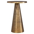 thumbnail image 3 of Maklaine Contemporary Accent Aluminum Table in Antique Brass, 3 of 6