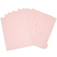 12 Sets Pink 8 Tab Dividers for 3 Ring Binder, Paper Binder Separators with Tabs, Bulk Pack of