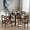 Black, variant on Topcobe 35 Inch Round Dining Table with Rubber Wood Legs and Marble-textured Veneer Tabletop, Modern Furniture for Indoor, Table for Living Room-Brown