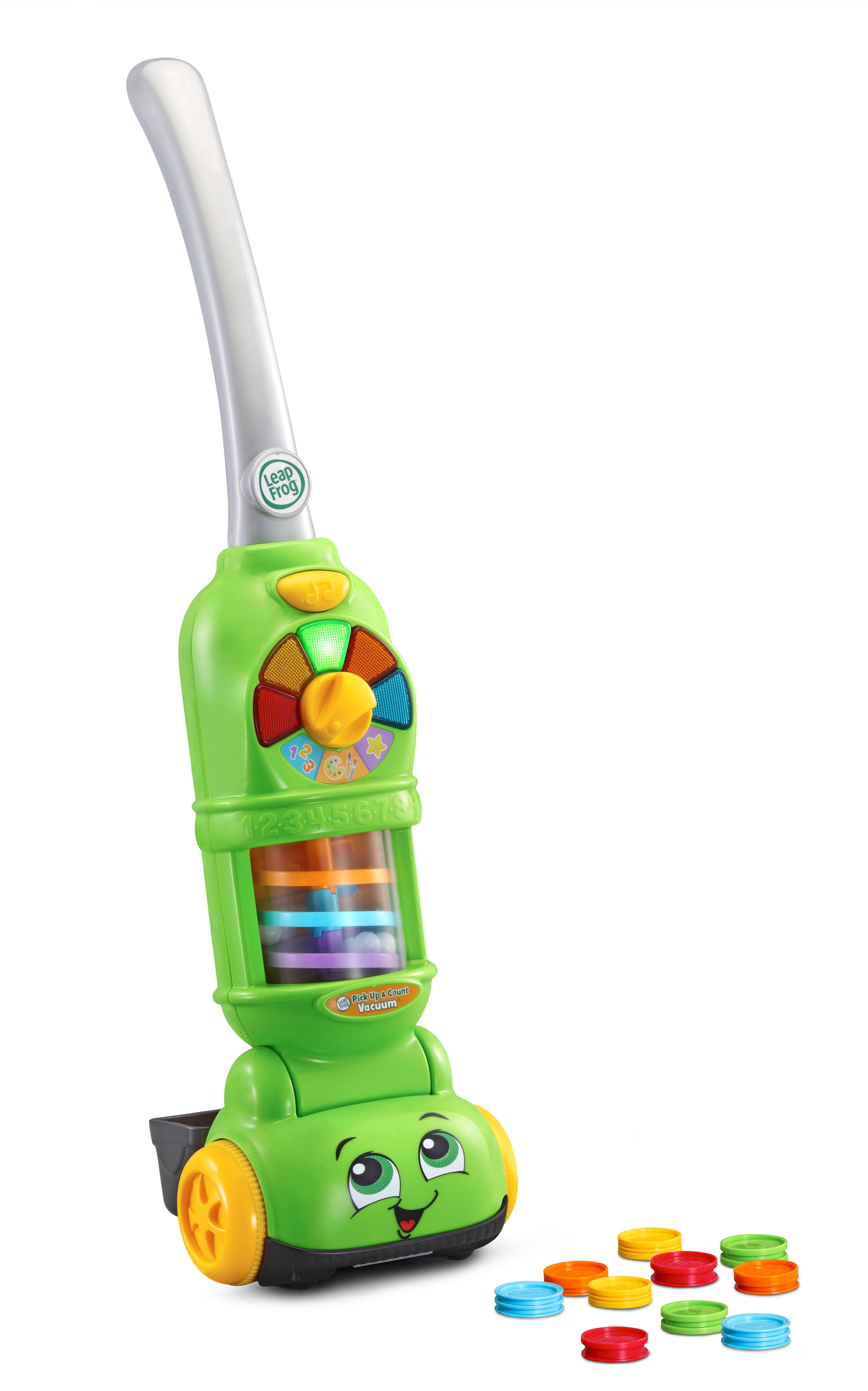 LeapFrog Pick Up and Count Vacuum With 10 Colorful Play Pieces 