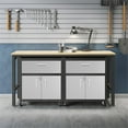 thumbnail image 2 of Pemberly Row 3-Piece Modern Metal Mobile Garage Cabinets Set in Gray, 2 of 19