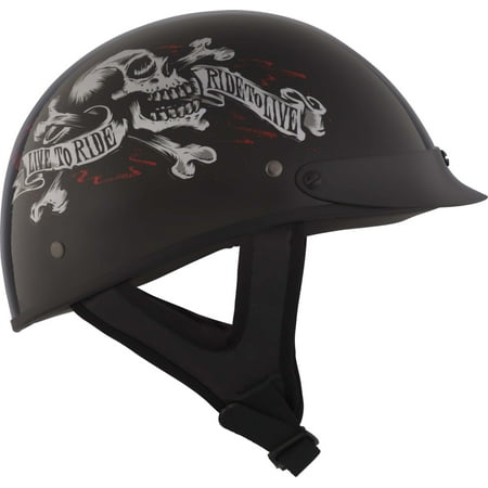 CKX Live to ride Slick Half Helmet No Shield