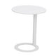 thumbnail image 2 of Mesita auxiliar pequeña, moderna, minimalista, de metal con base, pequeña mesa de pedestal decorativa. Blanco, 2 of 9