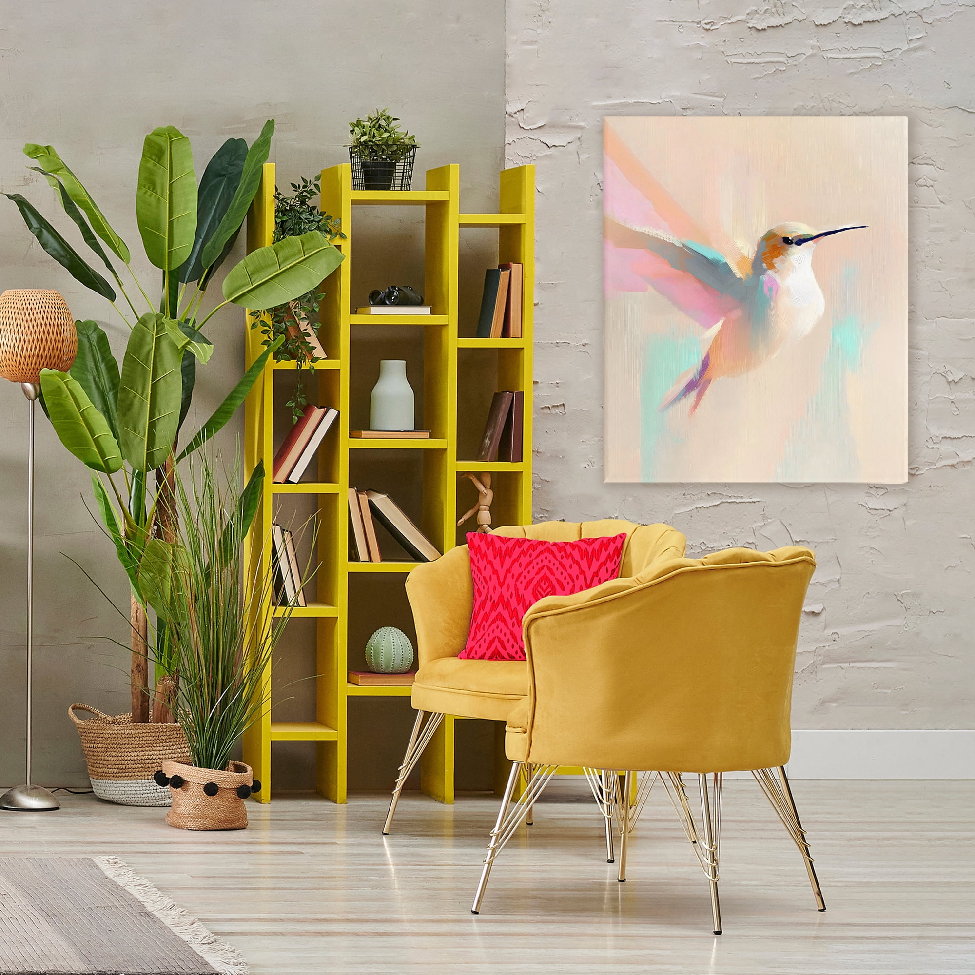 Stupell Industries Pastel Hummingbird in Flight Canvas Wall Art, design by The Prints Vibe