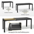 thumbnail image 5 of Crestlive Products 7 Pcs Patio Dining Set Aluminum Expandable Table and Chairs Set for 6-8 People Black, 5 of 7