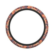 XMXY Car Steering Wheel Cover, Colorful Abstraction Non-Slip Jeep Truck Universal Elastic Steering Wheel Protector 15 inch