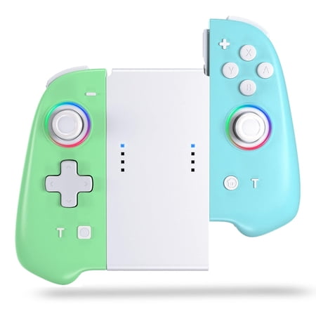Swtich Remote Controller Compatible with Nintendo Switch/Oled/Lite, Supports Dual Vibration/Motion Control,1 Pair with Grip