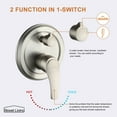 thumbnail image 5 of Boyel Living 10 in. Shower System Wall Mount Rain Dual Shower Heads for Bathroom Handheld 2.3 GPM Rainfall Shower Faucet Set 5-Spray Patterns with Hand Shower in Brushed Nickel, 5 of 7