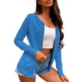 thumbnail image 4 of Jiyugala Cardigan for Women Ladies Button Round Neck Long Sleeve Soft Knitted Cardigan Sweater Cardigan Sweaters for Women, 4 of 4
