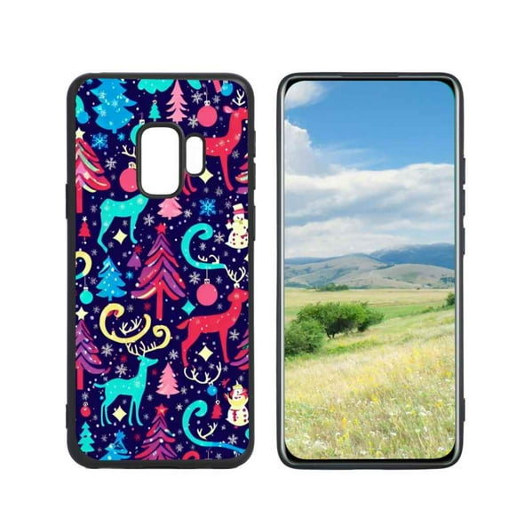 Christmas-Snow-69 Phone Case, Degined for Samsung Galaxy S9 Case Men Women, Flexible Silicone Shockproof Case for Samsung Galaxy S9