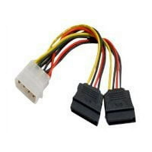 5" Molex to Dual SATA Power Connector Cable