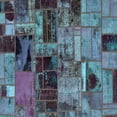 thumbnail image 1 of Ahgly Company Indoor Square Patchwork Light Blue Transitional Area Rugs, 4' Square, 1 of 4