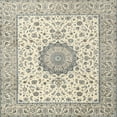 thumbnail image 1 of Ahgly Company Indoor Square Traditional Sage Green Medallion Area Rugs, 7' Square, 1 of 6