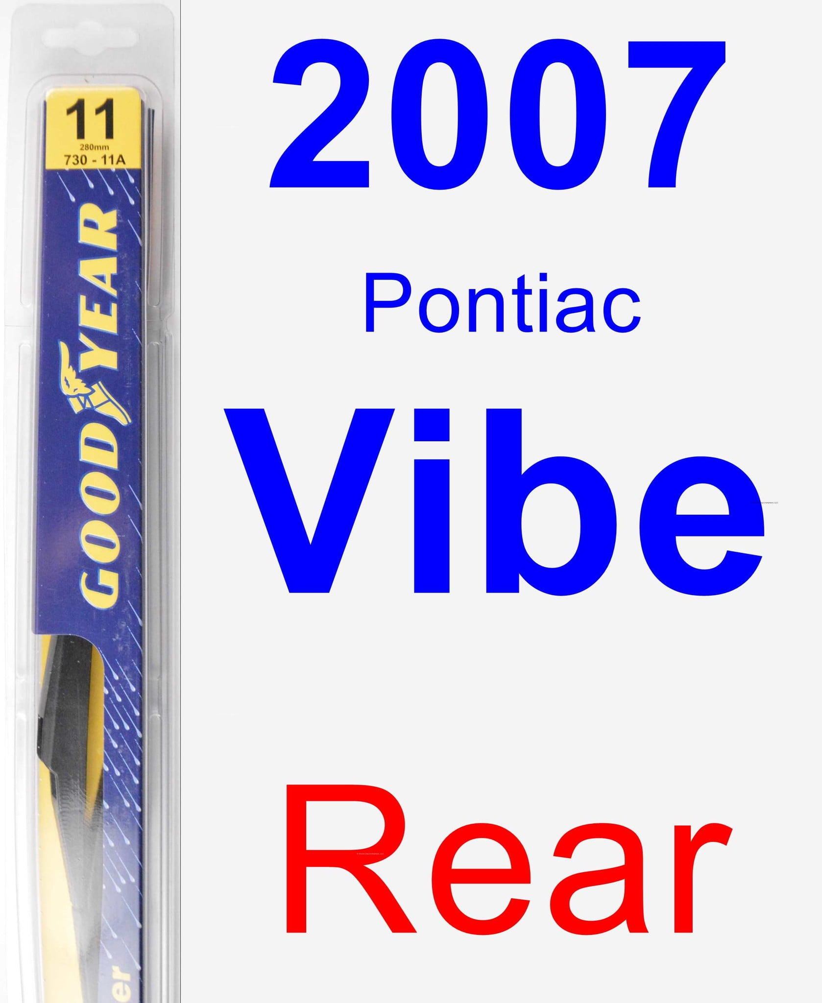 2010 pontiac vibe wiper blade size