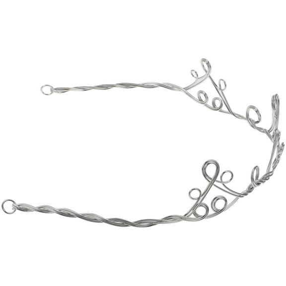 FRCOLOR  Winding Crown Bride Tiara DIY Wedding Headpiece for The Silver