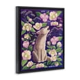 thumbnail image 3 of Stupell Industries Eclectic Coyote & Pink Florals Black Floating Frame Canvas Art, 17 x 21, by Renee Thompson, 3 of 8