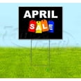 thumbnail image 1 of April Sale Tag (18" x 24") Yard Sign, Includes Metal Step Stake, 1 of 6