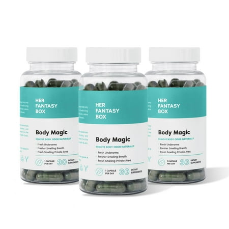 Body Magic Chlorophyll Capsules - 30 Vegan Capsules for Detox, Digestion, Gut Health, Skin Support, and Oily Skin - Natural Energy Booster - 3 Pack