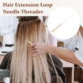 thumbnail image 5 of Uxcell 3 Pcs Hair Extension Loop Needle Threader, Pulling Hook Tool for Micro Nano Beads Bohemian Dreadlocks Hair Feather Extensions Crochet Braiding - Wooden Handle, 5 of 6