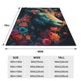 thumbnail image 3 of Pofeuu Colorful Flower Goat Print Ultra-Soft Micro Fleece Blanket,for Bed Or Sofa,All Season Throw Blankets Flannel Blanket-50"x40", 3 of 7