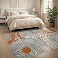 thumbnail image 3 of ODIKA 8'x10' Washable Area Rug Durable, Non-Slip Tree Stump Wood Grain Rustic Nature With Earthy Annual Rings for Living Room, Under Sectional, Family, 3 of 7