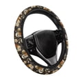 thumbnail image 6 of Uorisanigo Skull Car Steering Wheel Protector Daisy Print Steering Wheel Cover for Women Easy to Install Car Wheel Covers for Winter Flannel Car Accessories for Men Cool Car Decor Gift for Wife, 6 of 8