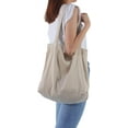 thumbnail image 2 of Corduroy Tote Bag for Women Girl Canvas Shoulder Handbags Cute Large Purse, 2 of 5