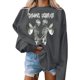 thumbnail image 4 of Blusa holgada de manga larga con estampado de otoño a la moda de Halloween para mujer, jersey informal de cuello redondo, Tops, sudadera Fridja  bvmnju6871, 4 of 5