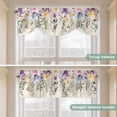 thumbnail image 5 of Wild Flowers Tie Up Valance Curtains for Windows, Kitchen Curtains Window Treatments, Vintage Country Floral Leaf Plant Beige Short Window Shades Valances for Bedroom Bathroom Cafe 54"x18", 5 of 8