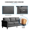 thumbnail image 3 of Puremind 2 Piece Sofa Set for Living Room, Include Sofa and Armchair, Living Room Furniture Sets, Dark Gray, 3 of 6