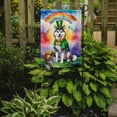 thumbnail image 2 of Siberian Husky St Patrick's Day Garden Flag 11.25 in x 15.5 in, 2 of 5