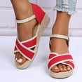 thumbnail image 2 of asdoklhq Clearance Women Shoes Under $10,Summer Ladies Shoes Casual Women's Sandals Roman Beach Sandals, 2 of 6