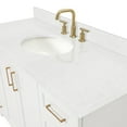 thumbnail image 6 of Ariel Taylor 54 In. Oval Sink Bathroom Vanity With Carrara White Quartz Countertop 1.5 Edge In White, 6 of 11