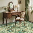 thumbnail image 3 of GlowSol 9'x12' Large Washable Area Rugs for Living Room Bedroom Farmhouse Floral Rug Soft Low Pile Non-Slip Rug, Green, 3 of 7