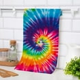 thumbnail image 3 of SDJMa Microfiber Beach Towel, 14"x30" Small Lightweight Thin Rainbow Tie Dyeing Printed Beach Towels, Compact Sand Free Super Absorbent Swim Pool Blanket for Kids Outdoor Traveling, 3 of 8