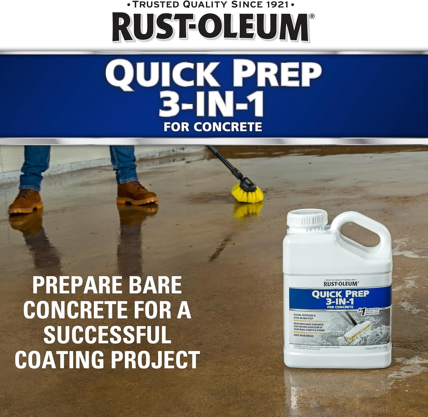 Rust-Oleum Quick Prep 3-in-1 Cleaner for Concrete-362970, 1 gal