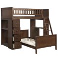 thumbnail image 1 of EUROCO Twin over Twin Loft Bed with Four Drawers and Ladder for Kids, 1 of 12