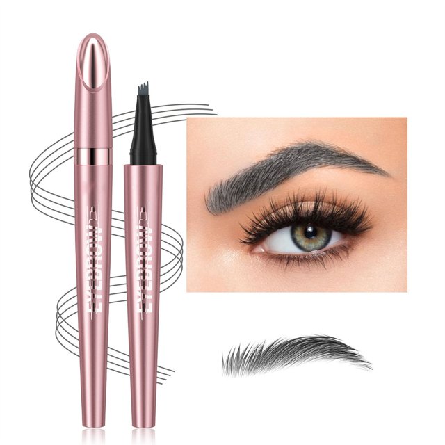 Vente de Liquidation d'Halloween, Crayon à Sourcils Anti-Bavure et Résistant à la Transpiration, Crayon à Sourcils Microblade à 4 Pointes, Crayon à Sourcils Longue Durée pour Femmes, Offre du Jour 1ml