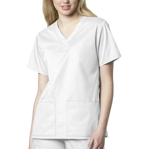 WonderWink Womens PlusSize Wonderwork VNeck Scrub Top