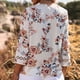 thumbnail image 4 of Moda mujer verano Casual cuello en V manga corta estampado encaje costura Tops pulóver blusa Pompotops  hkajfhjk470024, 4 of 5