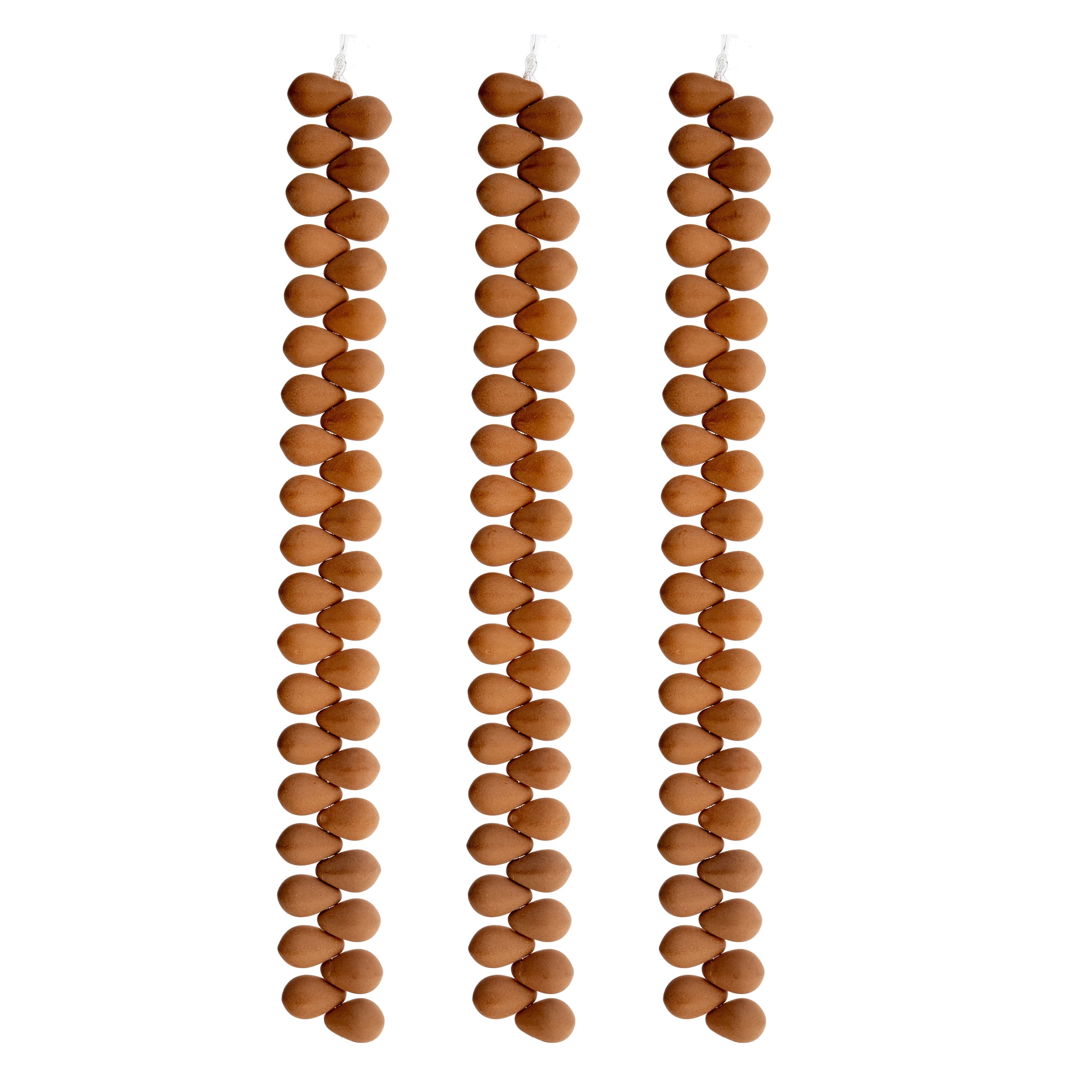 114pcs John Bead 6x9mm Czech Glass White Alabaster Cocoa Teardrop Bead Strands for DIY Jewelry Making Crafts
